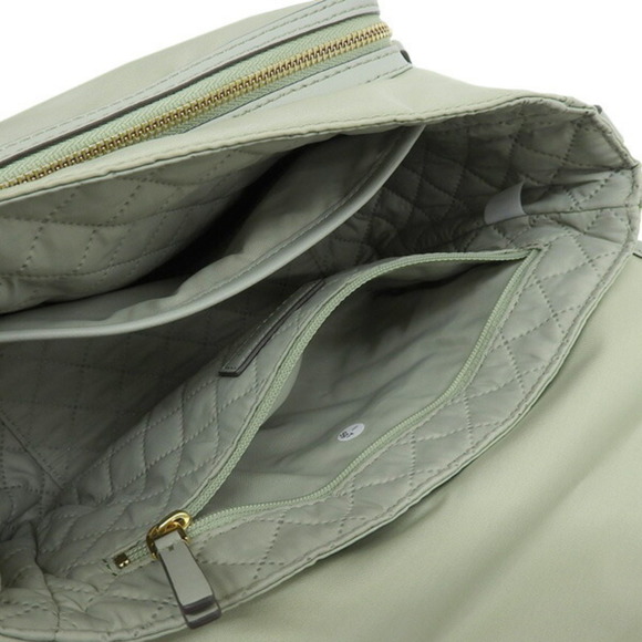 TORY BURCH Nylon Walker Emboss Small Shoulder Bag Green - Picture 8 of 9